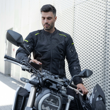 KURTKA MOTOCYKLOWA | REBELHORN HIFLOW IV | TEKSTYLNA WODOODPORNA + GRATISY