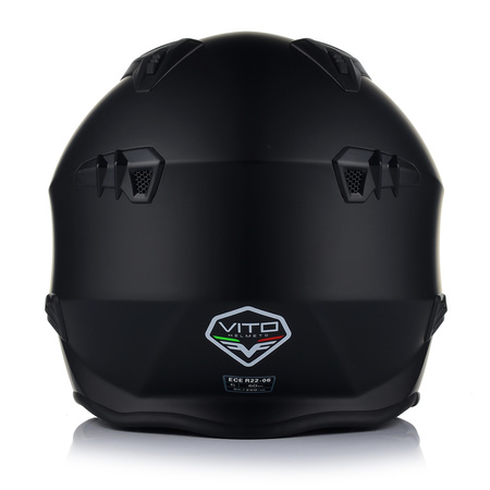 KASK MOTOCYKLOWY | VITO BRUZANO MAT | OTWARTY + ODPINANA SZCZĘKA + BLENDA