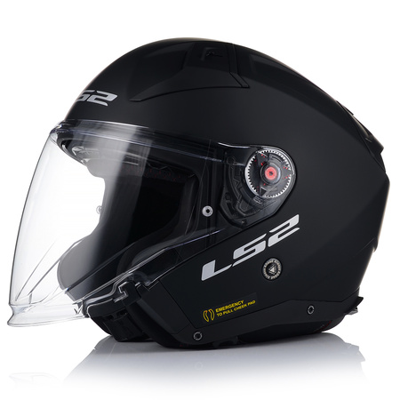 OTWARTY KASK MOTOCYKLOWY LS2 OF603 CZARNY MATT + PINLOCK ANTYPARA + BLENDA