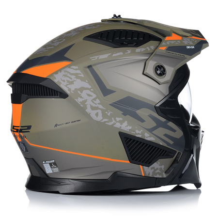 KASK MOTOCYKLOWY 4w1 LS2 OF606 DEVOR ODPINANA SZCZĘKA + DASZEK + 2x SZYBA