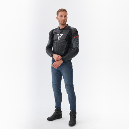 KURTKA MOTOCYKLOWA | REBELHORN VELOCE SPORT | MĘSKA SKÓRZANA + GRATISY
