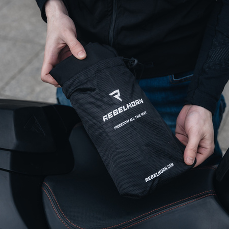 KURTKA MOTOCYKLOWA | REBELHORN VANDAL BLACK/WHT| MĘSKA SKÓRZANA + GRATISY