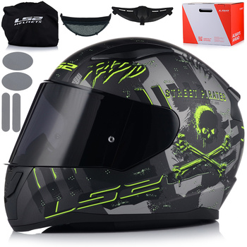 KASK MOTOCYKLOWY LS2 FF353 RAPID II PIRATES ECE 22.06 + CIEMNA SZYBA