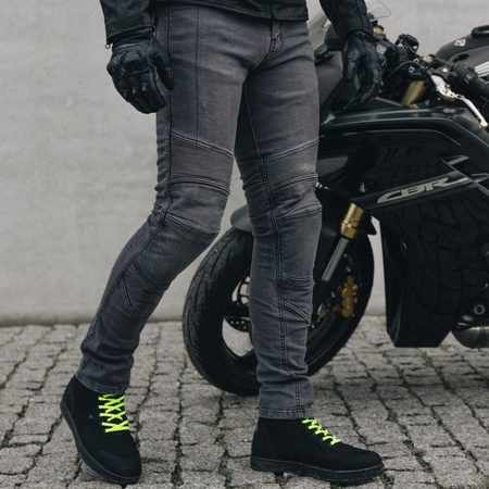SPODNIE MOTOCYKLOWE | OZONE RUSH WASHED | MĘSKIE JEANSY ARAMIDOWE + GRATIS