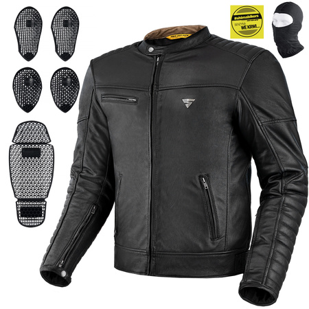 KURTKA MOTOCYKLOWA | SHIMA WINCHESTER 2.0 BLACK | MĘSKA SKÓRZANA + GRATIS