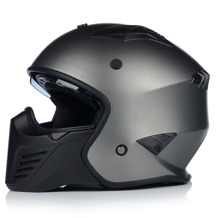 KASK MOTOCYKLOWY | VITO BRUZANO TITAN | OTWARTY + ODPINANA SZCZĘKA + BLENDA