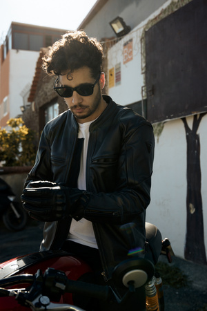KURTKA MOTOCYKLOWA | REBELHORN RUNNER III BLK | MĘSKA SKÓRZANA + GRATISY