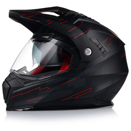 KASK MOTOCYKLOWY VITO MOLINO MAT ENDURO CROSS QUAD ATV + INTERKOM + BLENDA
