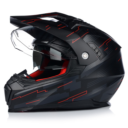 KASK MOTOCYKLOWY | VITO MOLINO RED | ENDURO CROSS QUAD ATV + SZYBA + BLENDA 