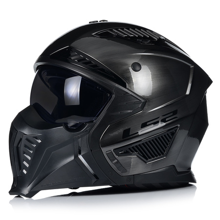 KASK MOTOCYKLOWY 4w1 LS2 OF606 JEANS ODPINANA SZCZĘKA + DASZEK + 2x SZYBA