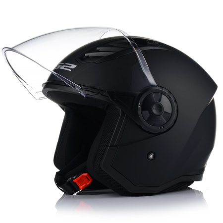 OTWARTY KASK MOTOCYKLOWY LS2 OF616 II CZARNY MAT + INTERKOM  BLUETOOTH