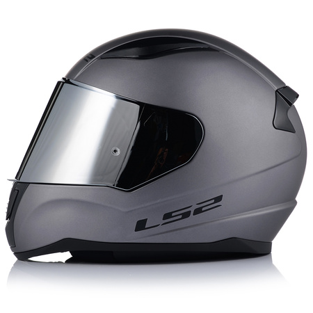 KASK MOTOCYKLOWY LS2 FF353 RAPID II SZARY MAT ECE 22.06 + LUSTRZANA SZYBA