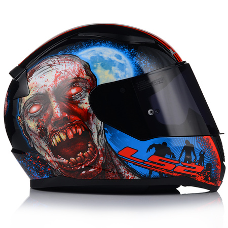 KASK MOTOCYKLOWY LS2 FF353 RAPID II ZOMBIE 06 + CIEMNA PRZYCIEMNIANA SZYBA