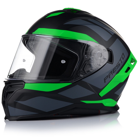 KASK MOTOCYKLOWY | VITO PRESTO GREEN | MATT SYSTEM PINLOCK + BLENDA ECE 06