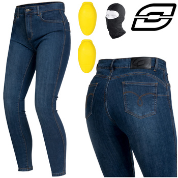 SPODNIE MOTOCYKLOWE | OZONE STRIKER SLIM FIT | DAMSKIE JEANSY BLUE + GRATIS