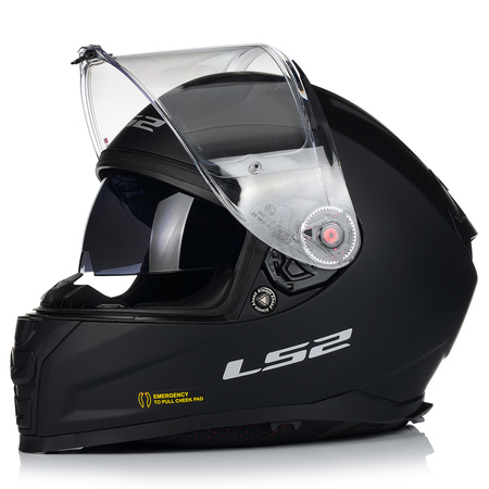 KASK MOTOCYKLOWY LS2 FF811 VECTOR II WŁÓKNO SZKLANE + PINLOCK + BLENDA