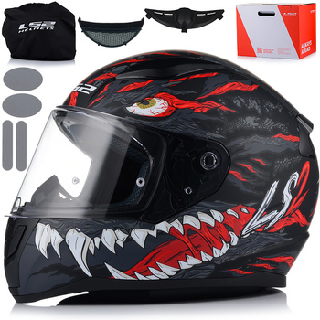 KASK MOTOCYKLOWY LS2 FF353 RAPID II KAIJU MATOWY SYSTEM PINLOCK ECER 22.06
