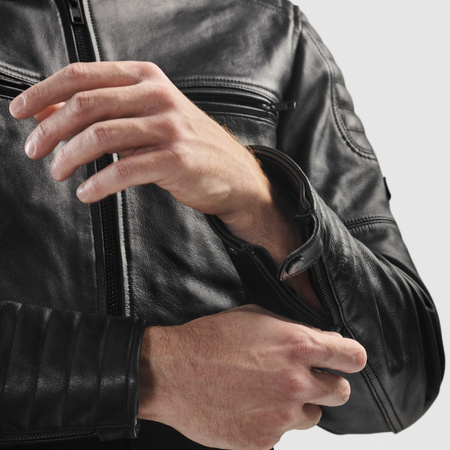 KURTKA MOTOCYKLOWA | REBELHORN HUNTER II | MĘSKA SKÓRZANA KLASYCZNA + GRATIS