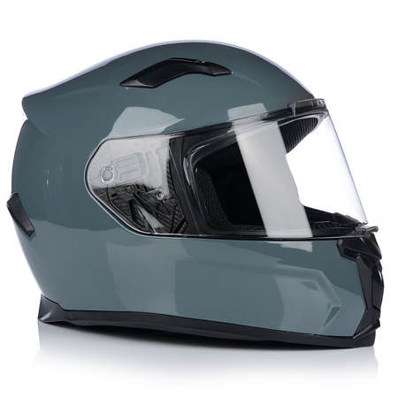 KASK MOTOCYKLOWY | VITO DUOMO | SZARY POŁYSK + INTERKOM VITO BLUETOOTH