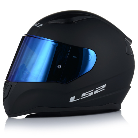 KASK MOTOCYKLOWY LS2 FF353 RAPID II CZARNY MATT ZESTAW + NIEBIESKA SZYBA 3XL