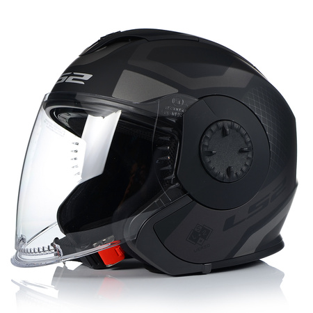 OTWARTY KASK MOTOCYKLOWY LS2 OF570 MAT 3w1 + DASZEK + SZYBA + BLENDA