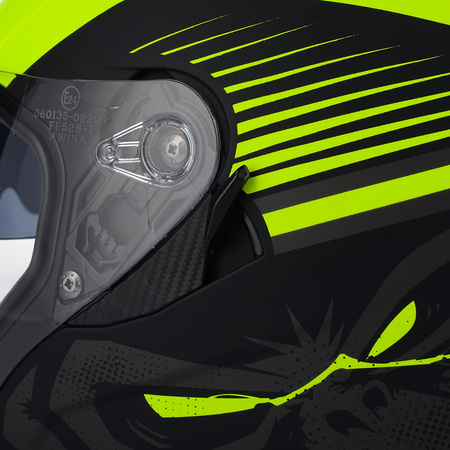 OTWARTY KASK MOTOCYKLOWY FLUO MATT SKUTER CHOPPER ECER 22.06 + BLENDA