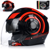 KASK MOTOCYKLOWY | VITO ISOLA JET RED | OTWARTY SKUTER CHOPPER + BLENDA