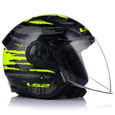 OTWARTY KASK MOTOCYKLOWY LS2 OF616 AIRFLOW II BRUSH LEKKI NA SKUTER CHOPPER