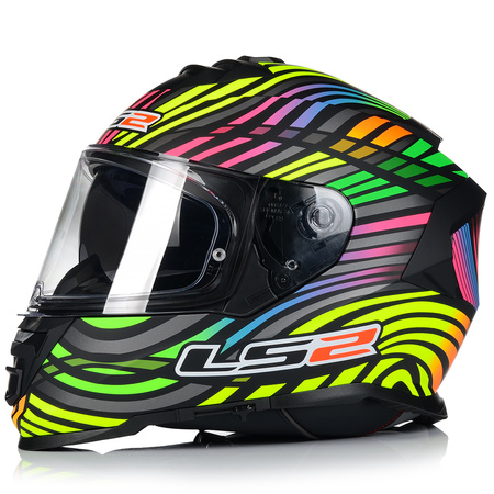KASK MOTOCYKLOWY LS2 FF800 STORM II RAINBOW + PINLOCK + BLENDA ECER 22.06
