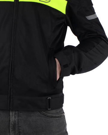 KURTKA MOTOCYKLOWA | OZONE DART FLUO | TEKSTYLNA MĘSKA
