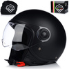 KASK MOTOCYKLOWY OTWARTY | VITO LORETO | CZARNY MAT SKUTER CHOPPER ECE 22.06