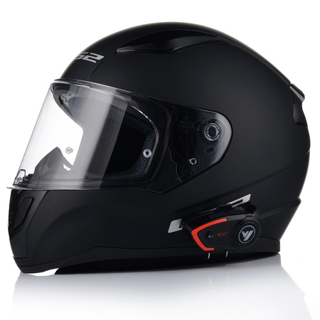 KASK MOTOCYKLOWY LS2 FF353 RAPID II CZARNY MATT + INTERKOM VITO BLUETOOTH