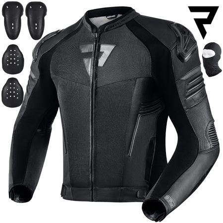 KURTKA MOTOCYKLOWA | REBELHORN VANDAL AIR BLACK | MĘSKA SKÓRZANA  + GRATISY