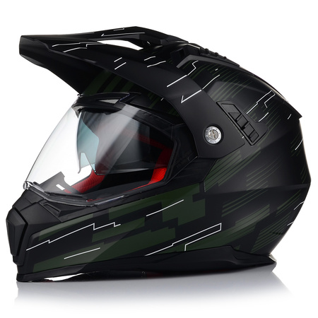 KASK MOTOCYKLOWY VITO MOLINO MAT ENDURO CROSS QUAD ATV + INTERKOM + BLENDA