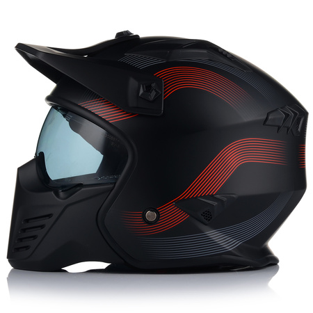 KASK MOTOCYKLOWY | VITO BRUZANO TRIAL | OTWARTY + SZCZĘKA + DASZEK + BLENDA