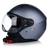 KASK MOTOCYKLOWY OTWARTY | VITO MODA | SZARY MAT SKUTER CHOPPER ECE 22.06 