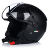 KASK MOTOCYKLOWY OTWARTY | VITO MODA MATT BLACK | SKUTER CHOPPER ECE 22.06 2XL