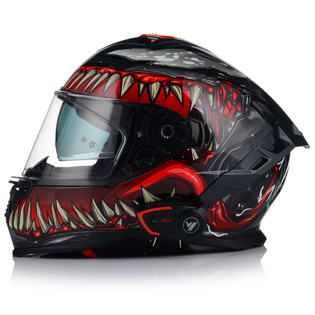 KASK MOTOCYKLOWY | VITO PRESTO MONSTER | INTEGRALNY + INTERKOM + BLENDA