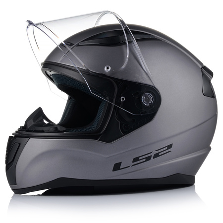KASK MOTOCYKLOWY LS2 FF353 RAPID II SZARY MAT ECE 22.06 + LUSTRZANA SZYBA