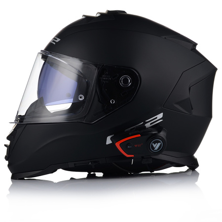 KASK MOTOCYKLOWY LS2 FF800 STORM II CZARNY MATT + INTERKOM VITO BLUETOOTH