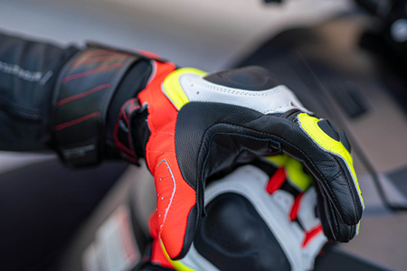 RĘKAWICE MOTOCYKLOWE | SHIMA ST-3 FLUO | DŁUGIE SKÓRZANE SPORTOWE + GRATIS