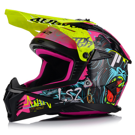 KASK MOTOCYKLOWY LS2 MX708 FAST II GORILLA LEKKI ENDURO CROSS QUAD ATV