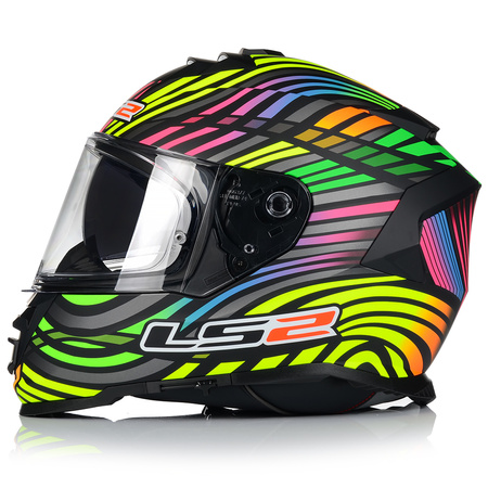 KASK MOTOCYKLOWY LS2 FF800 STORM II RAINBOW + PINLOCK + BLENDA ECER 22.06