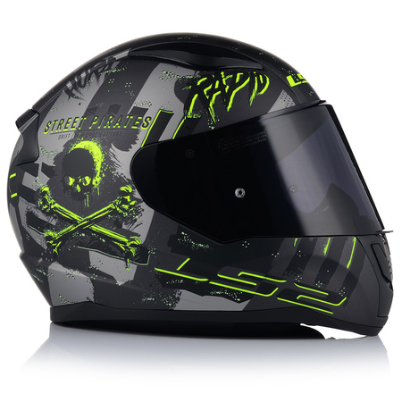 KASK MOTOCYKLOWY LS2 FF353 RAPID II PIRATES ECE 22.06 + CIEMNA SZYBA
