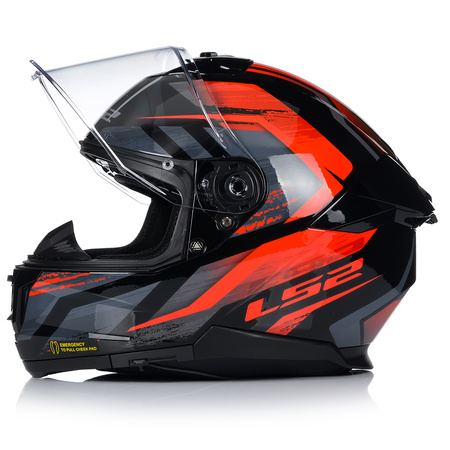 KASK MOTOCYKLOWY LS2 FF808 STREAM II FURY KEVLAR SYSTEM PINLOCK + BLENDA