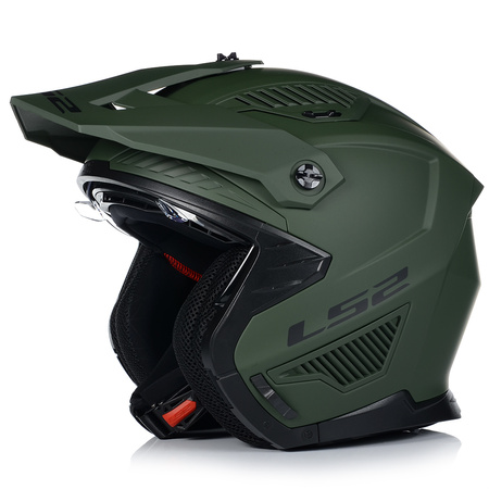 KASK MOTOCYKLOWY 4w1 LS2 OF606 MILI ODPINANA SZCZĘKA + DASZEK + 2xSZYBA