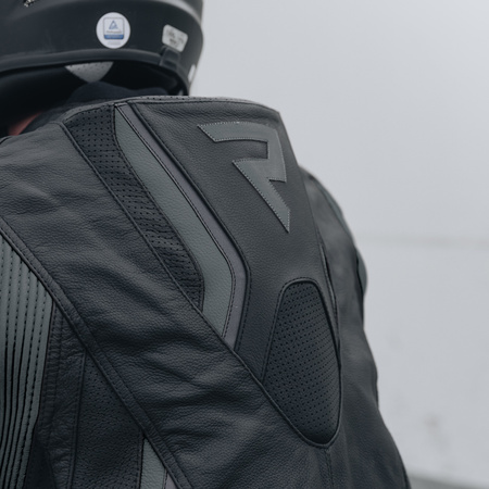 KURTKA MOTOCYKLOWA | REBELHORN FIGHTER BLACK | MĘSKA SKÓRZANA SPORT + GRATIS