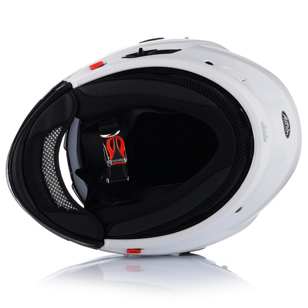 KASK MOTOCYKLOWY OTWARTY 2w1 AIROH EXECUTIVE BIAŁY ODPINANA SZCZĘKA +BLENDA