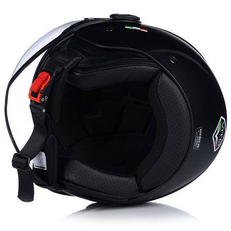 KASK MOTOCYKLOWY OTWARTY | VITO MODA MATT BLACK | SKUTER CHOPPER ECE 22.06 2XL