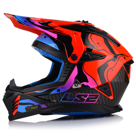 KASK MOTOCYKLOWY | LS2 MX708 FAST II + GOGLE | LEKKI ENDURO CROSS QUAD ATV